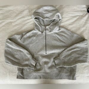 Lululemon Oversized Scuba Half Zip Hoodie Light Grey